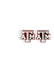 Texas A&M Logo Studs - White And Maroon Acrylic