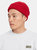 Red Heavy Knit Beanie