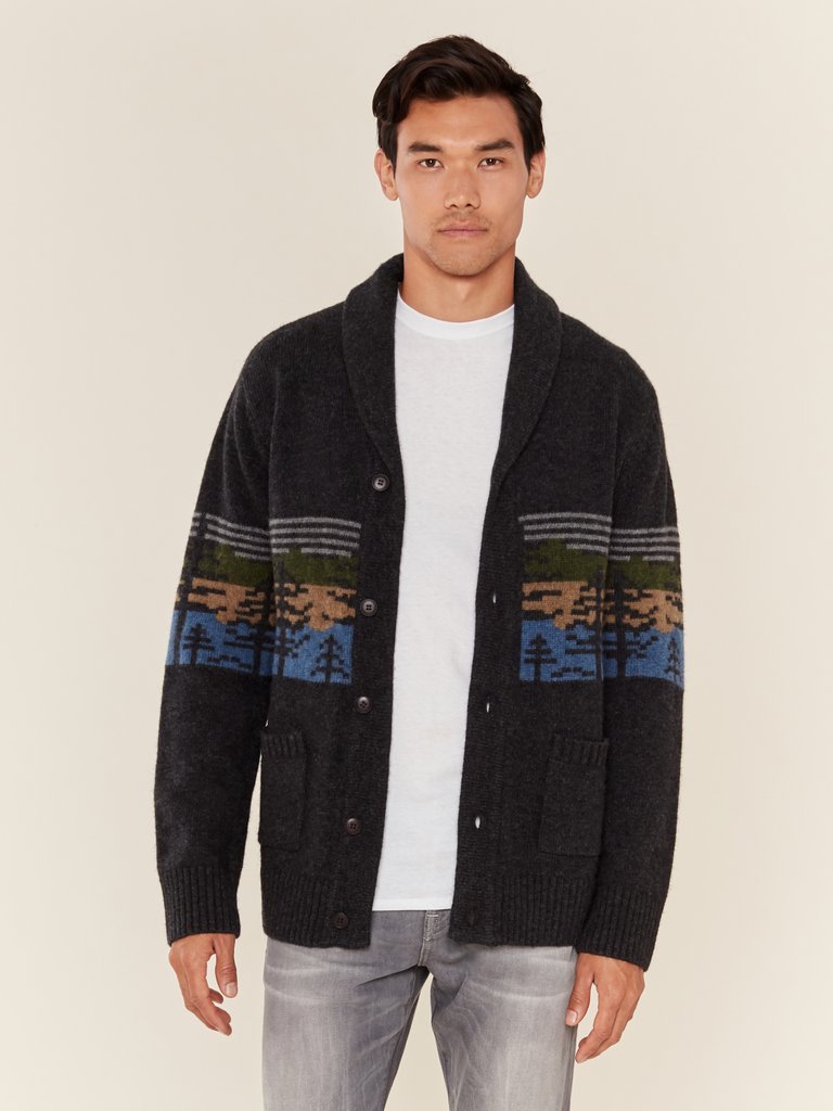 Sprague Cardigan - Charcoal Multi