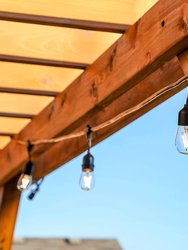 Ambience Solar Filament Hanging String Lights - S14, 3000K