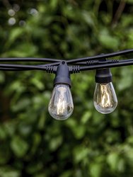 Ambience Solar Filament Non-Hanging String Lights - S14, 3000K