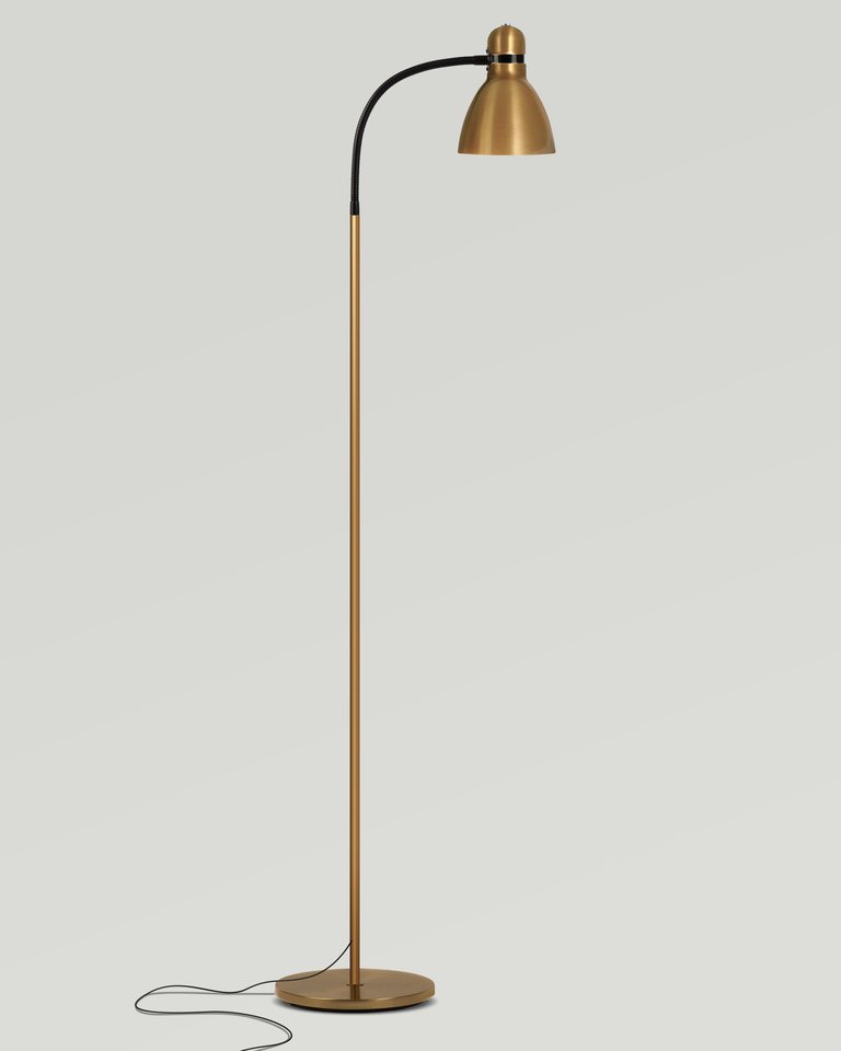 Avery LED Floor Lamp - Brass