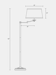 Caden LED Swing Arm Floor Lamp