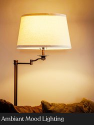 Caden LED Swing Arm Floor Lamp