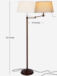 Caden LED Swing Arm Floor Lamp