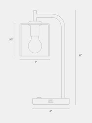 Elizabeth LED Desk Lamp with Wireless Charging Pad and USB Port