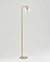 Elizabeth LED Floor Lamp with Glass Shade - Brass