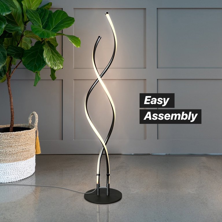 Embrace LED Modern Floor Lamp - Classic Black