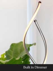 Embrace LED Modern Floor Lamp - Platinum Silver