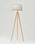 Emma LED Floor Lamp - Natural Wood