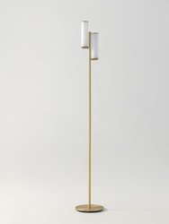 Gemini LED Floor Lamp - Brass