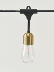 Glow Hanging Solar LED String Lights - S14, 1W, 28 Ft, 2700K