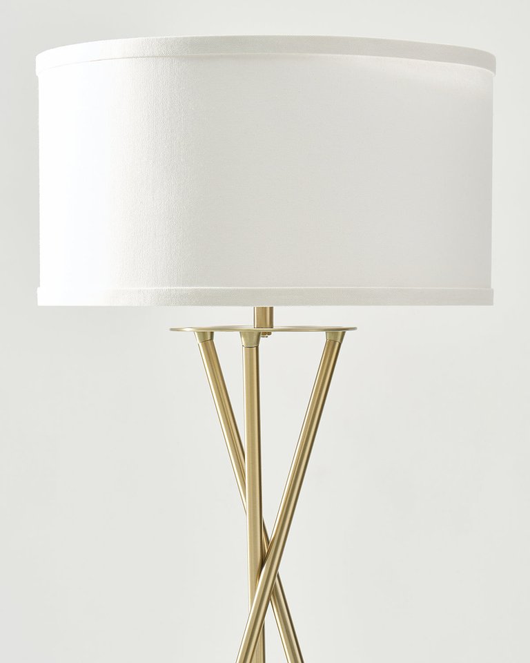 Jaxon LED Floor Lamp - Antique Brass