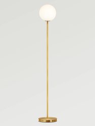 Luna LED Floor Lamp - Antique Brass