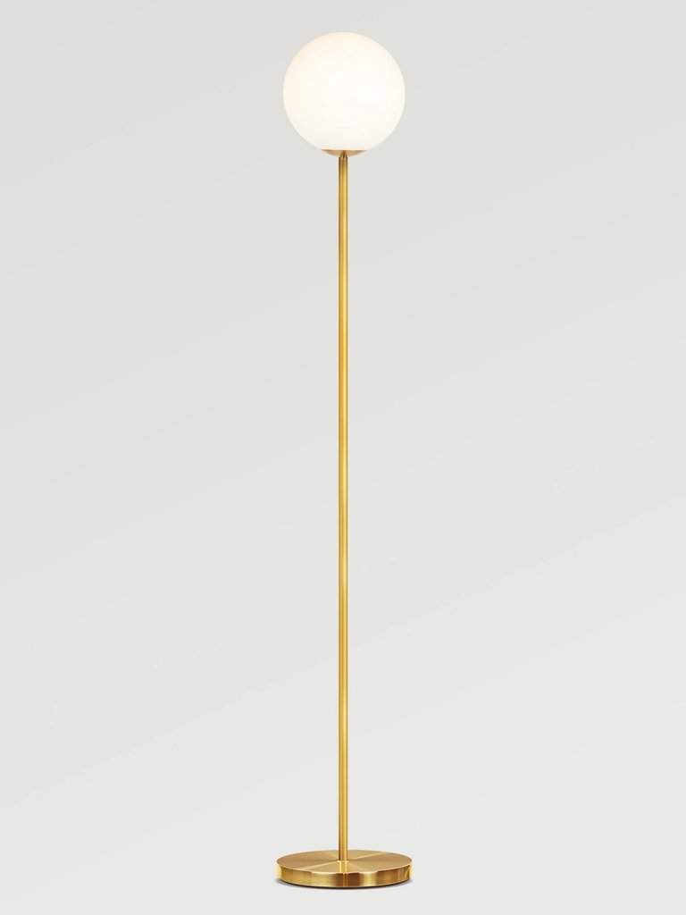 Luna LED Floor Lamp - Antique Brass