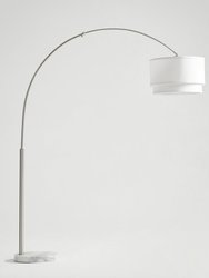 Mason LED Arc Floor Lamp - Satin Nickel