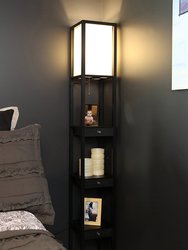 Maxwell Drawer LED Shelf Floor Lamp