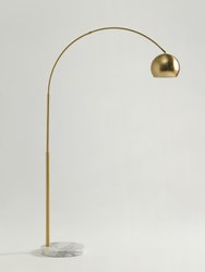 Olivia LED Arc Floor Lamp - Brass