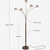 Orion 5 LED Arc Floor Lamp with 5 Lamp Heads - Satin Nickel