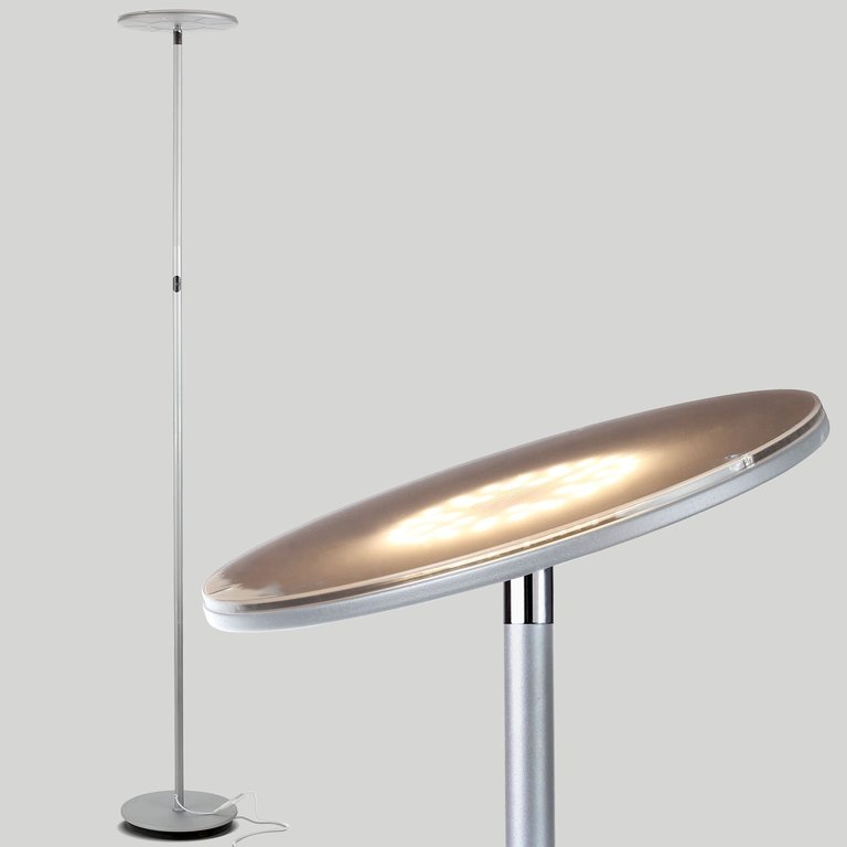 Sky LED Torchiere Floor Lamp - Silver