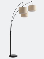 Trilage 3 Head LED Arc Floor Lamp