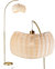 Wave Pendant LED Floor Lamp - Brass