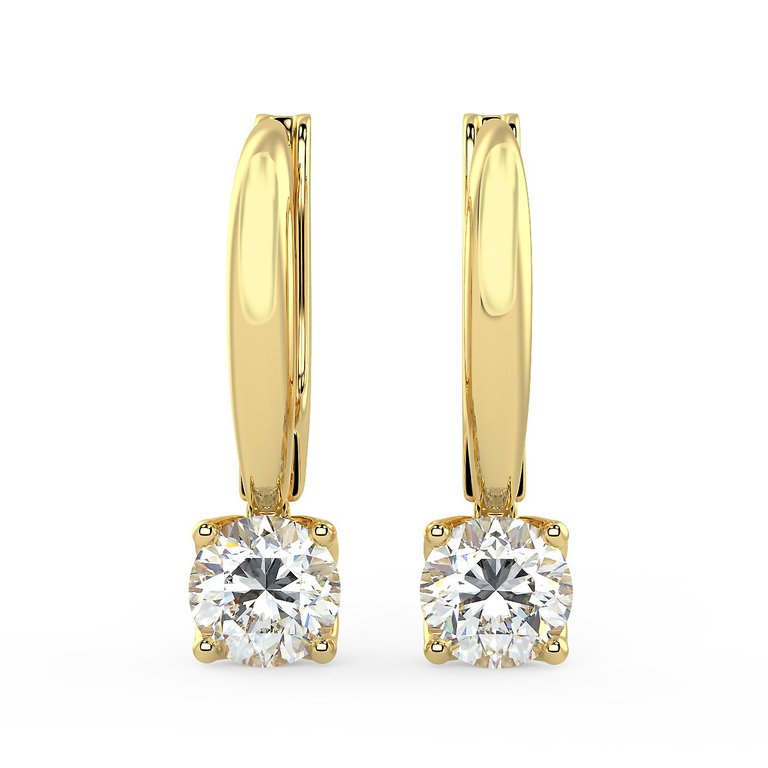 Sirius Drop Earrings - Yellow Gold - Multiple Sizes - Yellow Gold