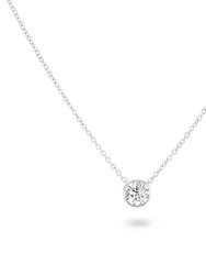 Vega Solitaire Necklace - Multiple Sizes - White Gold