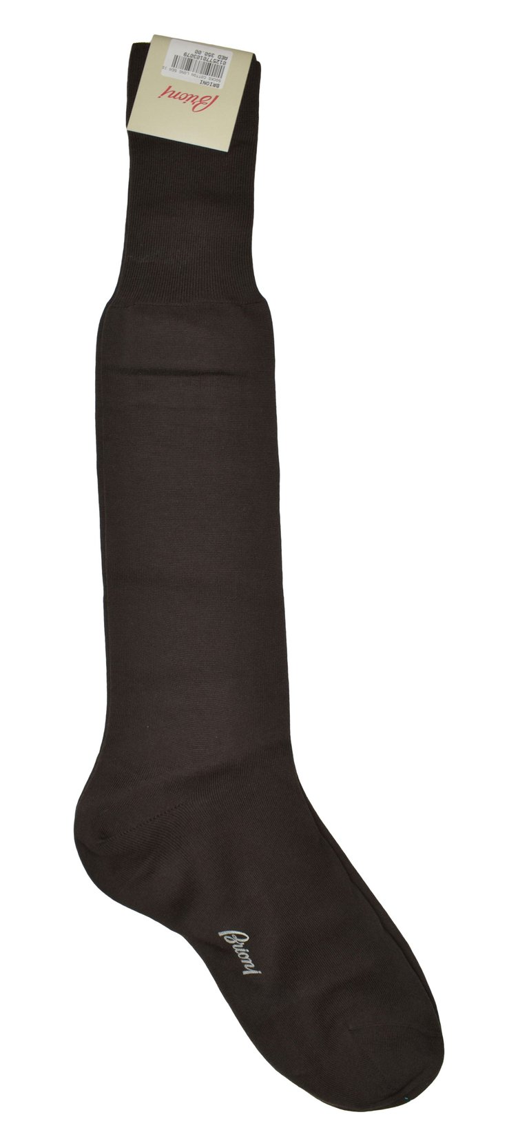 Men's 100% Cotton Dark Brown Long Socks - Brown