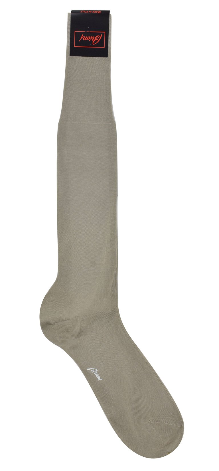 Men's 100% Cotton Light Taupe Long Socks - Beige