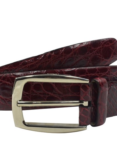 Brioni Men's Cherry Genuine Crocodile Leather Belt product
