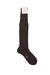 Men's Gray Caffe Dark Brown Long Socks - Brown