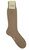 Men's Light Brown 100% Cotton Ribbed Knit Logo Socks - Brown