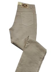 Men's Marmolada Beige Cotton Denim Jeans - Beige