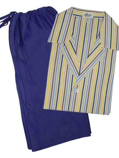 Brioni Men's Multi Colored Striped Shorts Pajamas product