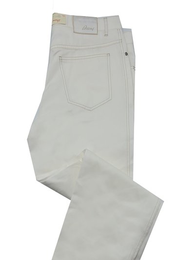 Brioni Men's Rappallo White Cotton Pants product