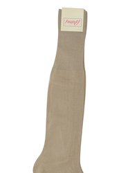 Men's Tan Cotton Long Socks - Beige