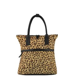 Animal Print Convertible Leather Backpack