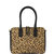 Animal Print Leather Crossbody Shoulder Bag - Brown