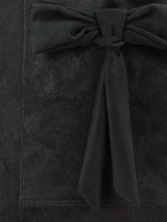 Black Bow Leather Tote