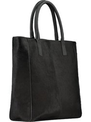 Black Large Leather Tote