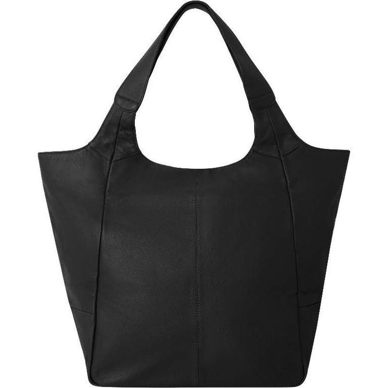 Black Large Pocket Tote Shoulder Bag | Bxarx