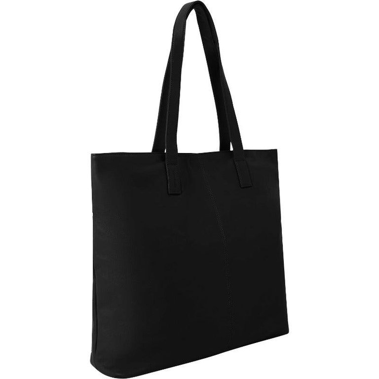 Black Leather Everyday Tote