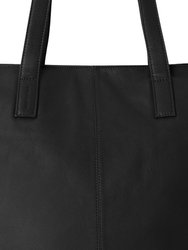 Black Leather Everyday Tote