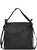 Black Premium Leather Convertible Tote Backpack - Black