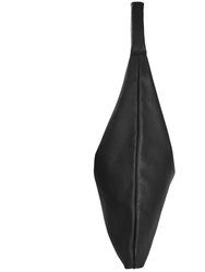 Black Premium Leather Shoulder Hobo Boho Bag
