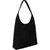 Black Soft Suede Leather Hobo Shoulder Bag