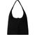 Black Soft Suede Leather Hobo Shoulder Bag