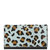 Blue Animal Print Leather Multi Section Purse