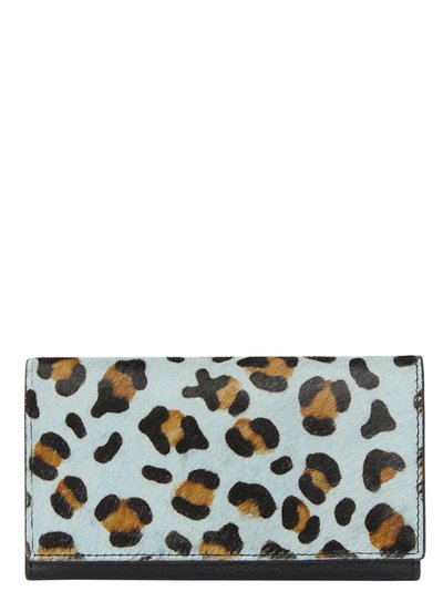 Brix + Bailey Blue Animal Print Leather Multi Section Purse product